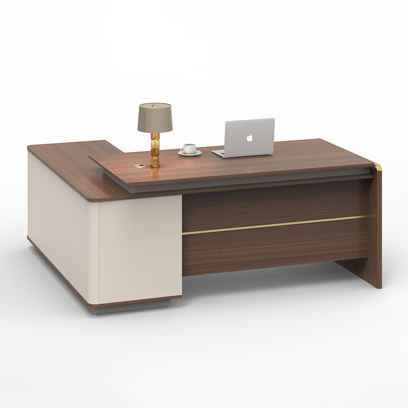 ANDERSON Executive Desk 2.0M Reversible - Australian Gold Oak