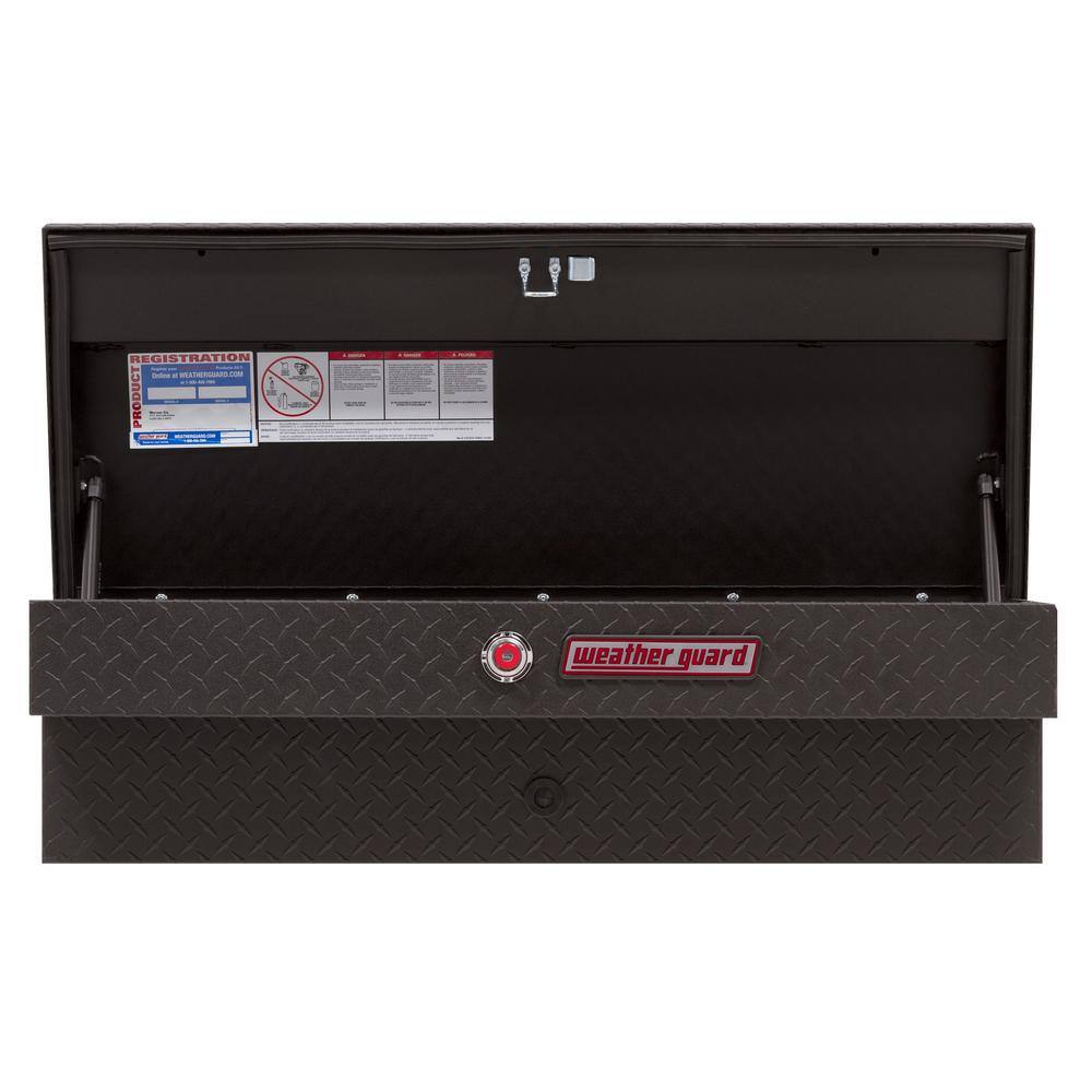 Weather Guard 41 in. Matte Black Aluminum Lo- Side Truck Tool Box 184-52-03