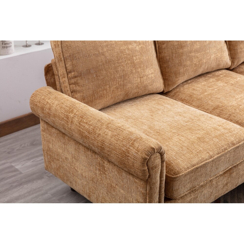 Chenille Fabric Sectional Sofa Living Room Sofa