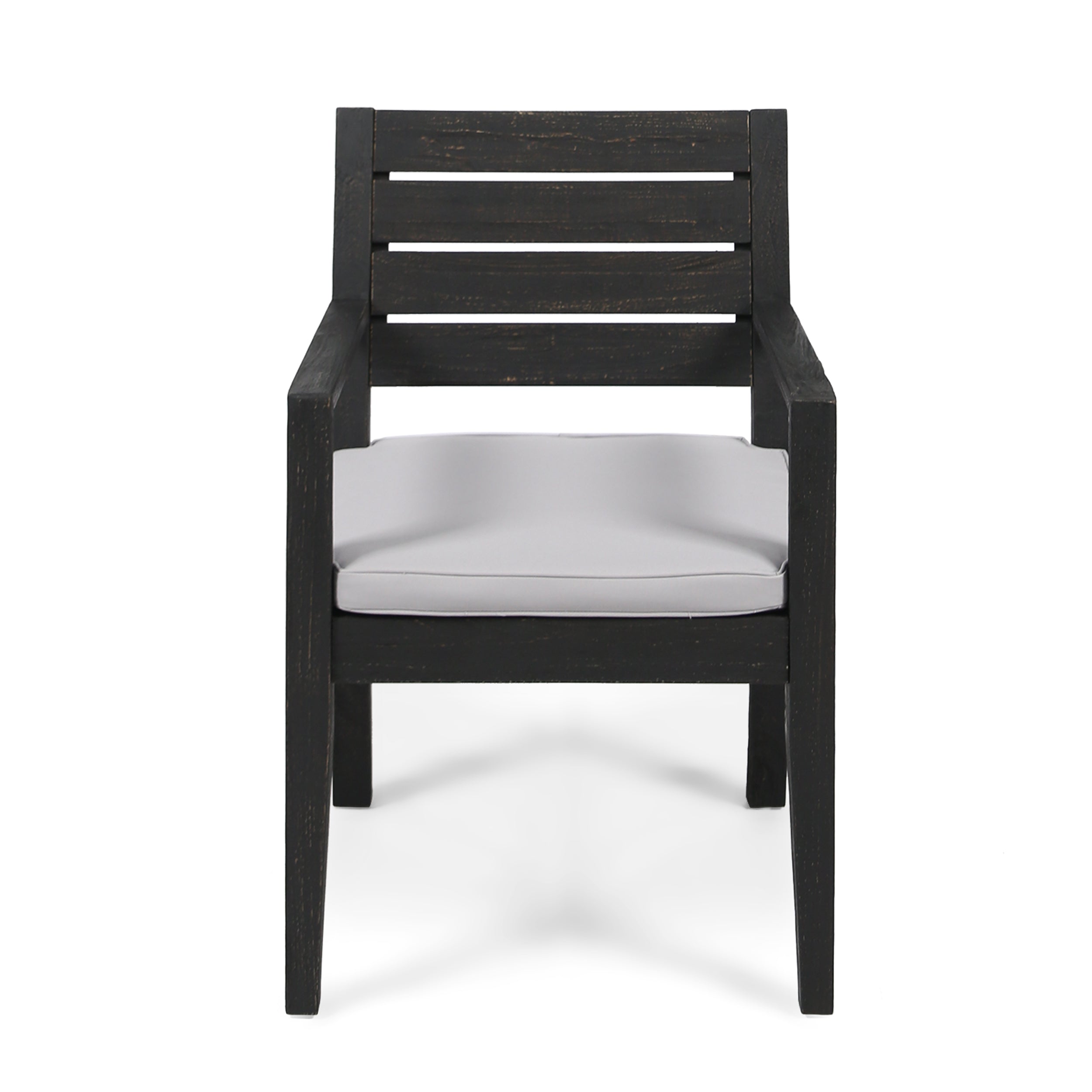 Eric Outdoor Acacia Wood Dining Chairs