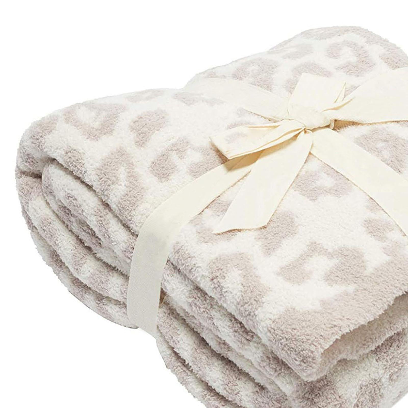 Fleece Throw Blanket Fuzzy Leopard Pattern Cozy Blanket Lightweight Washable for - 30x35inch