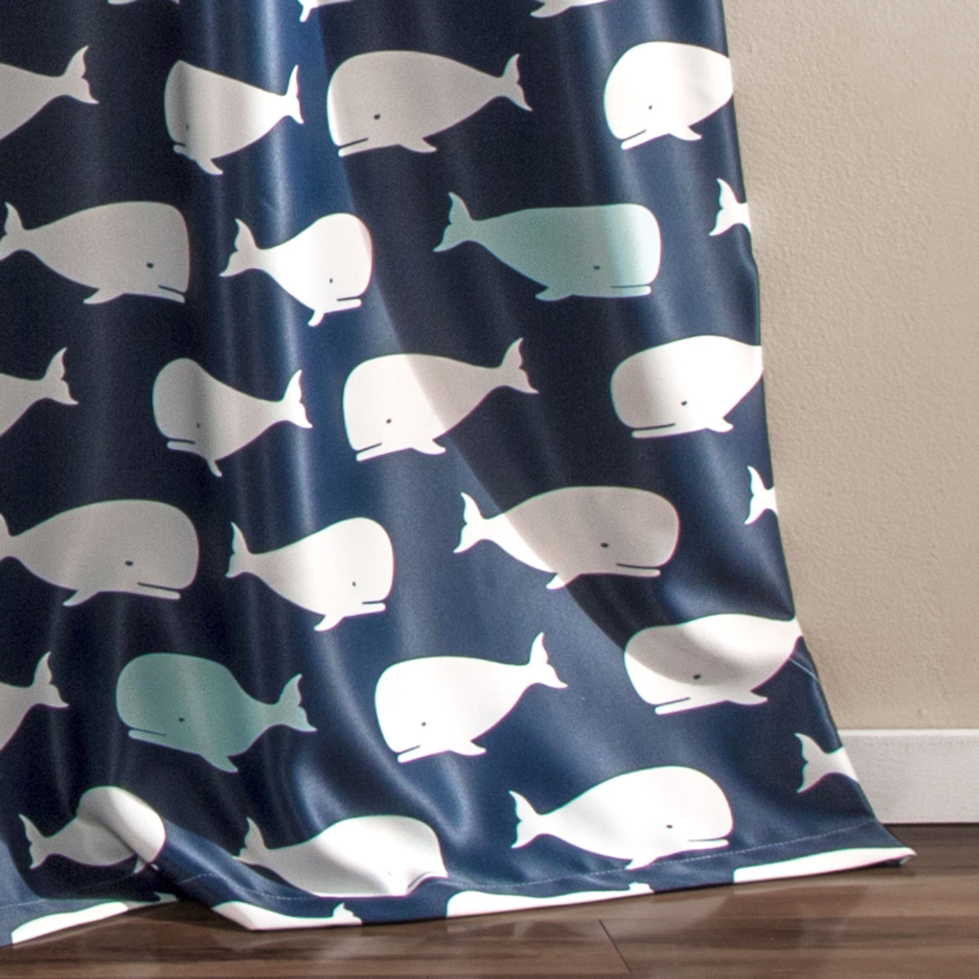 Whale Window Curtain Panel Set