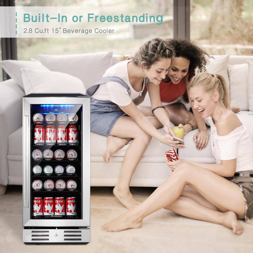 Kalamera 15 Beverage cooler 96 Can Built-In Single Zone Touch Control KRC-90BV