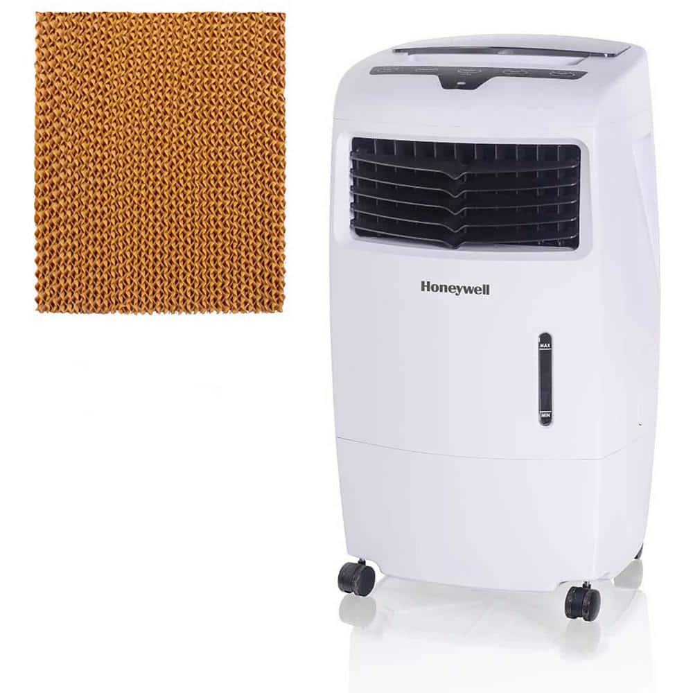 Honeywell 500 CFM Indoor Portable Evaporative Air Cooler in White w Remote Control  Energy Efficient up to 300 Sqft