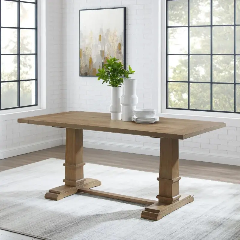 Joanna Rustic Brown Rectangle Dining Table