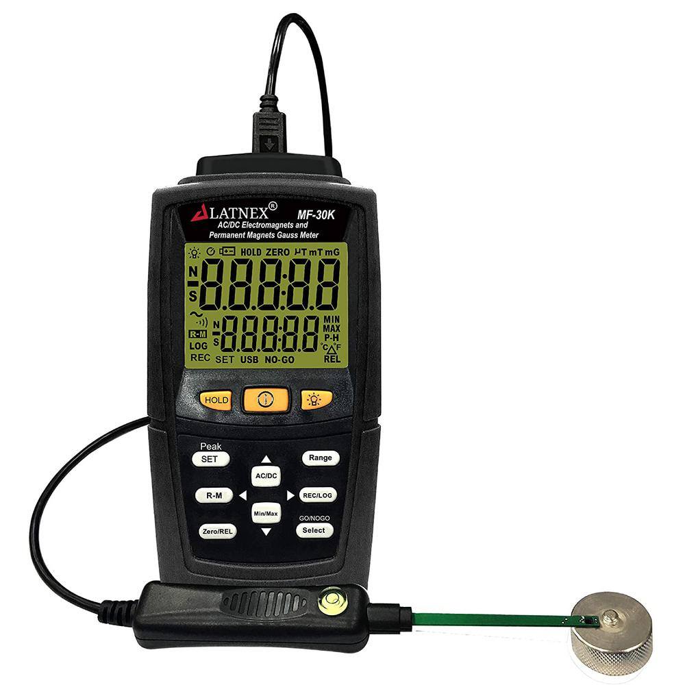 LATNEX MF-30K ACDC Gaussmeter and Magnetic Field Indicator MF-30K