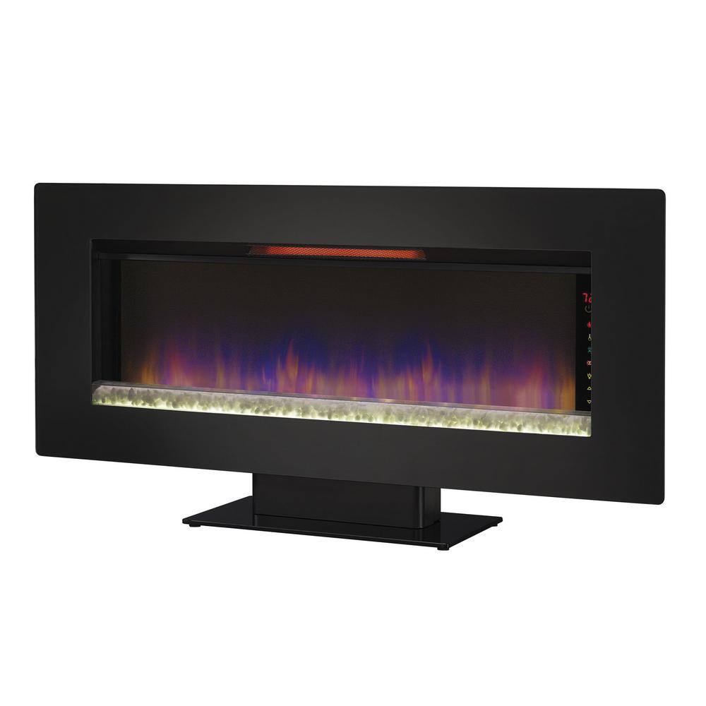 Classic Flame Felicity 47 in. Wall-Mount Infrared Electric Fireplace in Black 47II100GRG