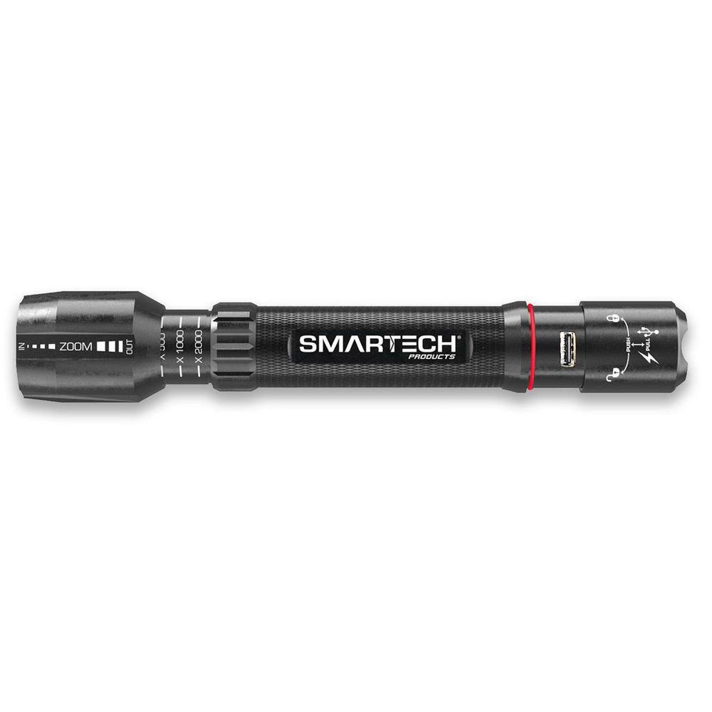 Smartech Products 1500 Lumens Dual Powered Rechargeable LED Flashlight and 5200 mAh Power Bank HGR-1500