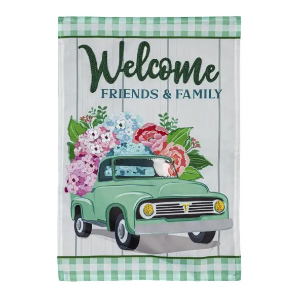 Evergreen Enterprises Spring Flower Delivery House AppliqueFlag