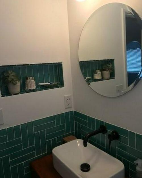 Frameless Round Beveled Mirror