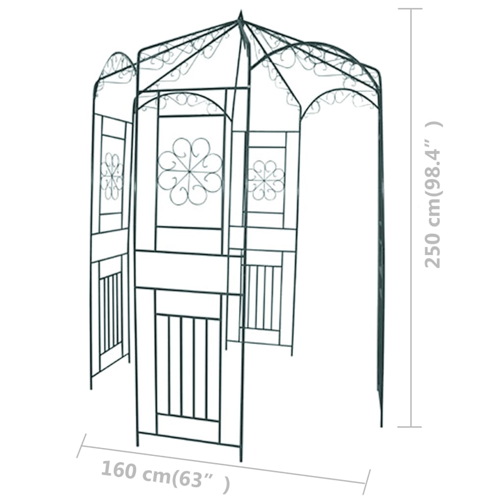 Garden Arch 98.4" Dark Green