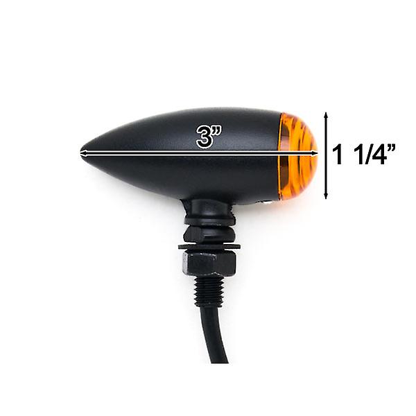 Motorcycle 2 pcs Black Amber Turn Signals Lights Compatible with Victory Vision Street Tour