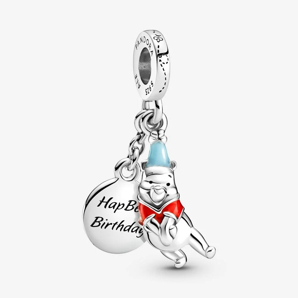 PANDORA  Disney Winnie the Pooh Birthday Dangle Charm