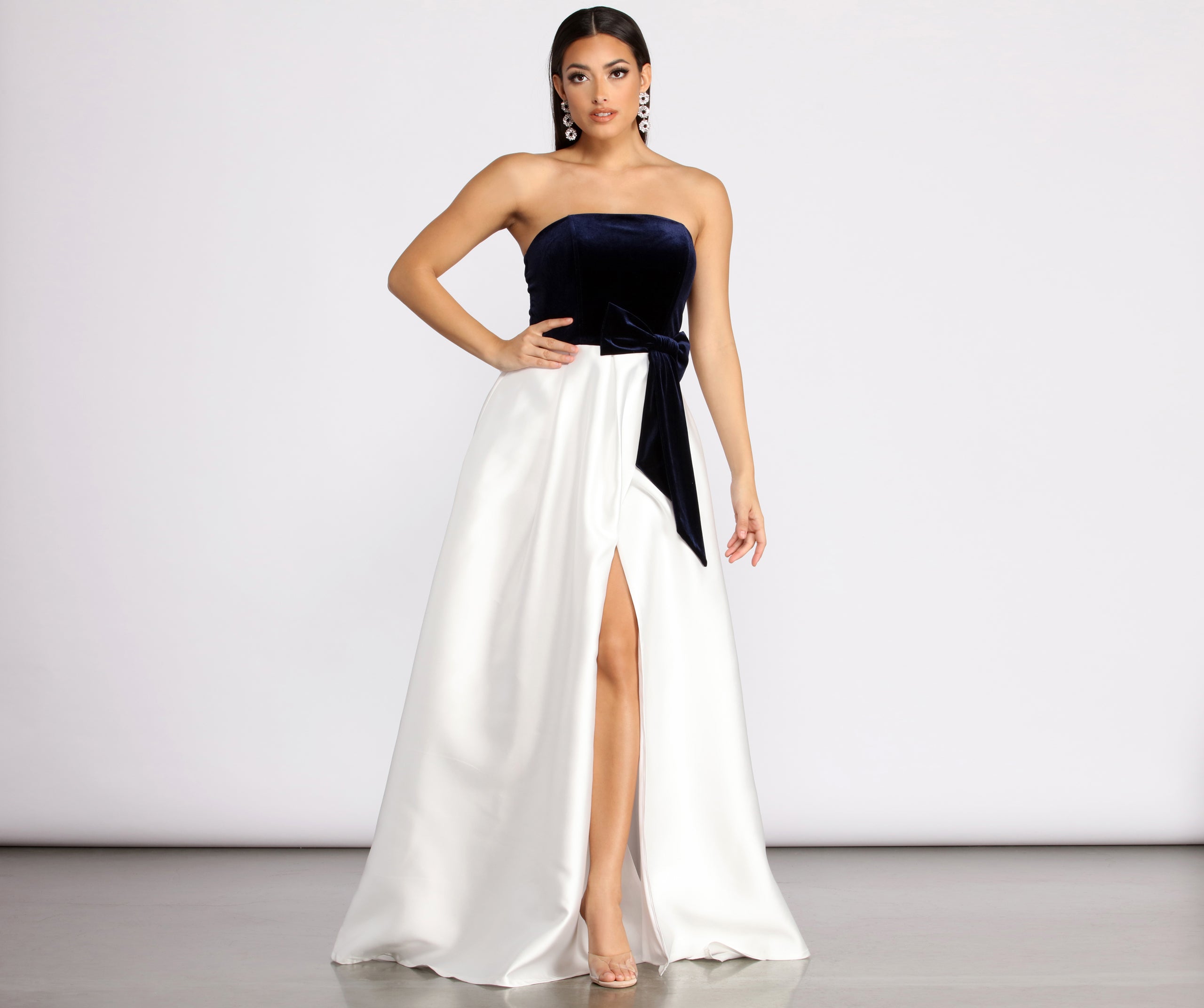 Valentina Velvet and Satin Ball Gown