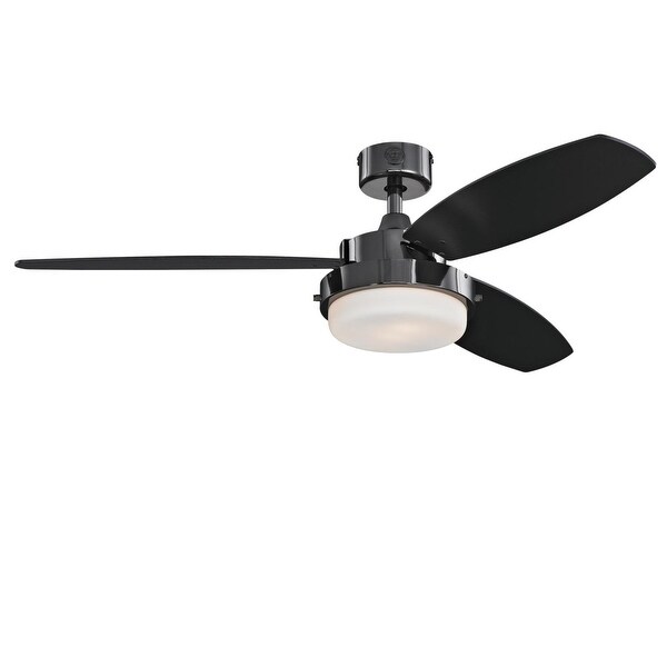 Westinghouse Lighting Alloy 3-Blade Indoor Ceiling Fan with LED Light Fixture and Opal Frosted Glass Shopping - The Best Deals on Ceiling Fans | 39655610