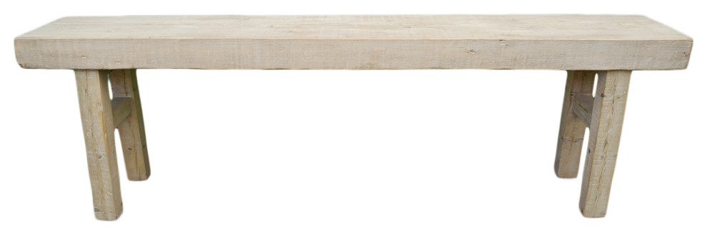 Hefty Bleached Farm Console Table   Farmhouse   Console Tables   by Design Mix Furniture  Houzz