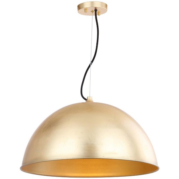 Archer Dome 21 Inch Dia Adjustable Pendant Gold Leaf Safavieh