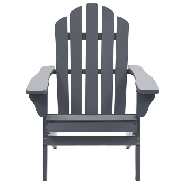 vidaXL Patio Chair with Ottoman Wood Gray