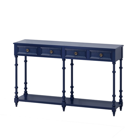 59 Retro Console Table with 2 Drawers and Bottom ...