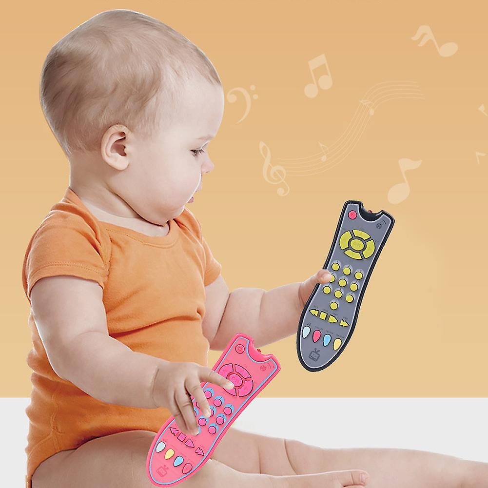 Baby Remote Control Toy Tv Remote Control Infants Sound Musical Learning Toy Early Educational Toy For 1-3 Year Old Baby Boys And Girls Gray