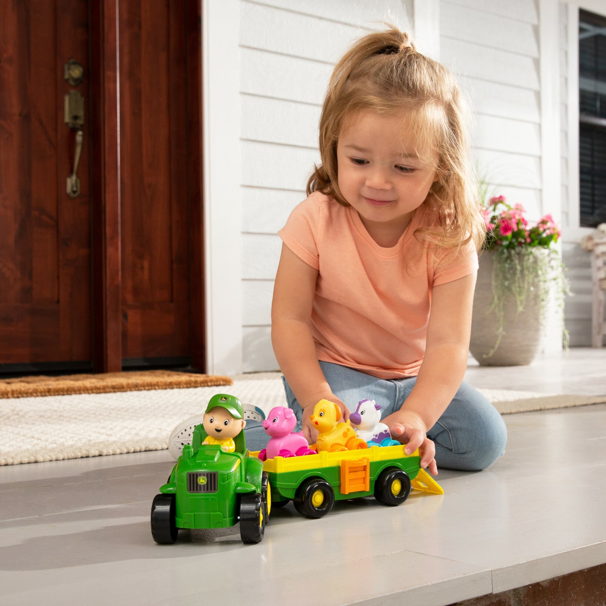 John Deere Animal Sounds Wagon Ride - Grow with Me Toy Ages 12m+