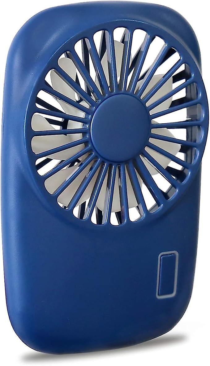 Handheld Mini Fan Powerful Small Personal Portable Fan Speed Adjustable Usb Rechargeable Cooling Kids Family Outdoor Travel Navy Blue