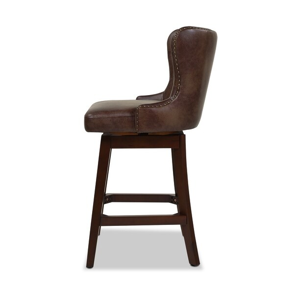 Holmes Tufted High-Back 360 Swivel Counter-Height Barstool