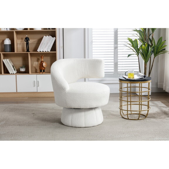 360 Degree Swivel Cuddle Barrel Accent Chairs  Rou...