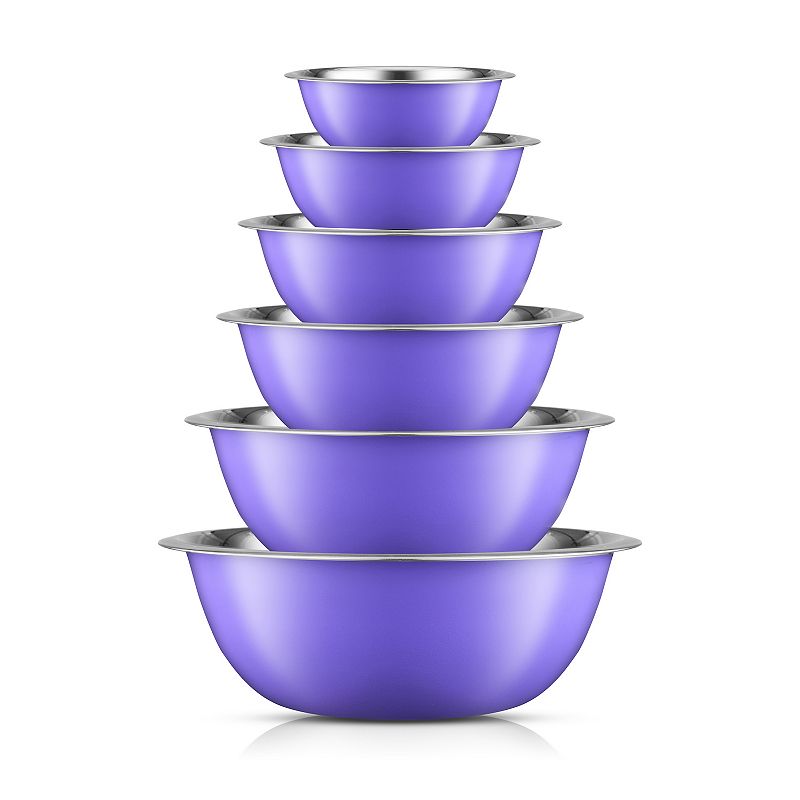 JoyJolt 6-Piece Stainless Steel Mixing Bowl Set