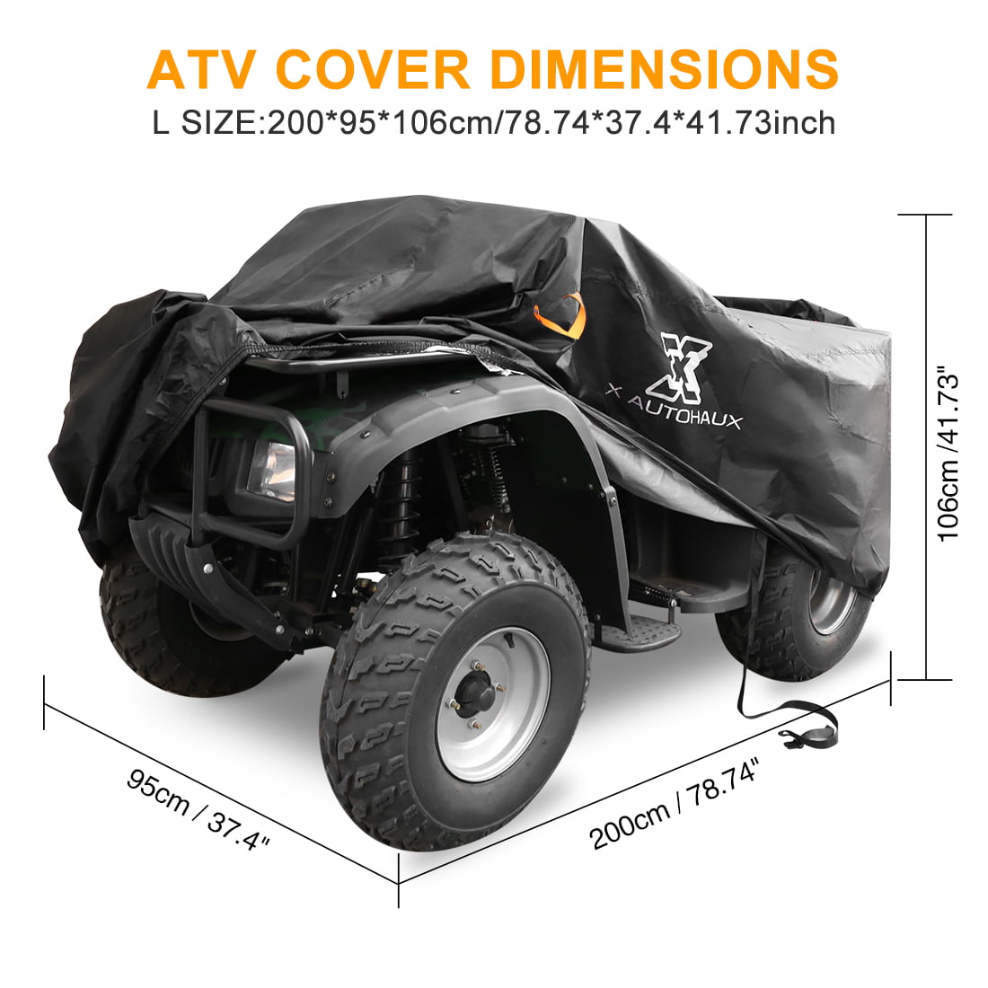 L Size Quad ATV Cover Weatherproof Outdoor for Polaris Honda Yamaha Can-Am Suzuki