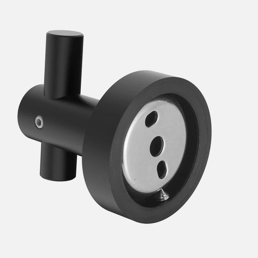 cadeninc Wall Mounted Round Bathroom Robe Hook and Towel Hook in Black (4-Pack Combo) DR-LQHU-034