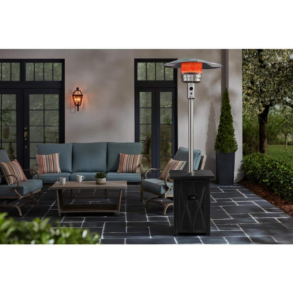 Home Decorators Collection Kendrick 48000 BTU Stainless Steel Propane Gas Patio Heater FHHS80010