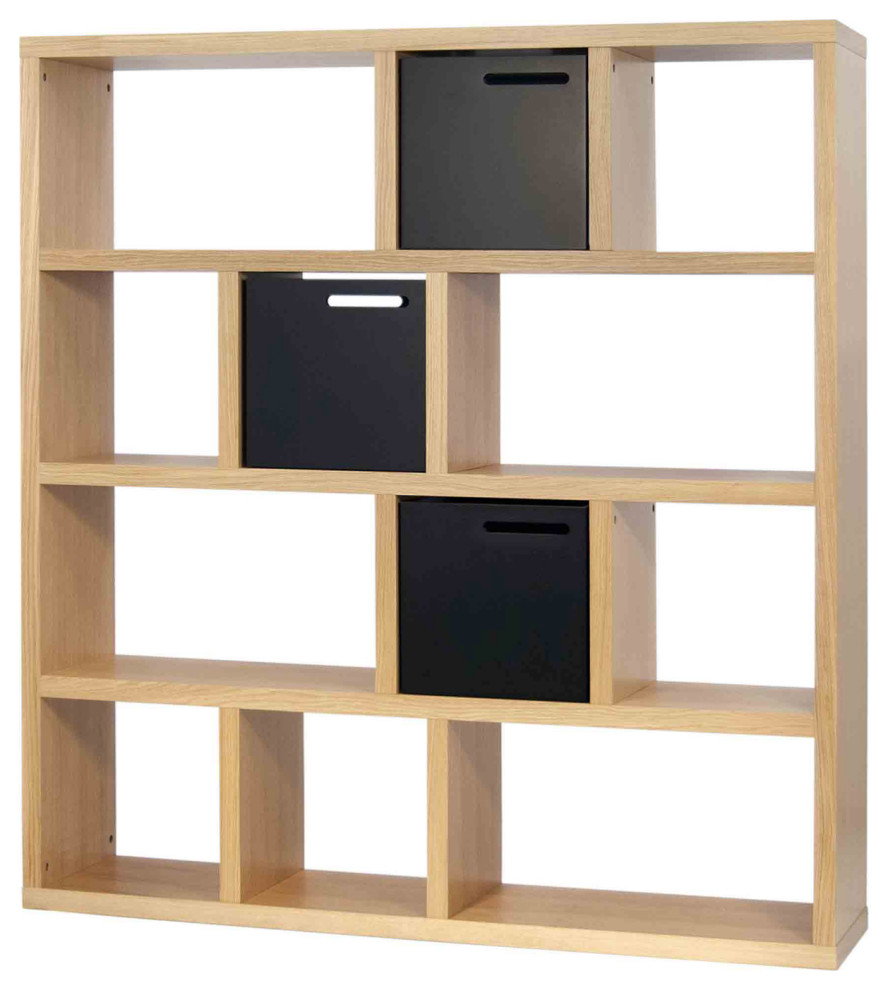 Modern Large Thick Wood Modular Bookcase   Transitional   Bookcases   by Plush Pod Decor  Houzz