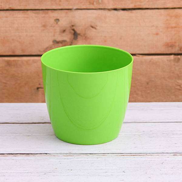 6.3 inch (16 cm) Valencia 16 Round Plastic Planter (Green) (set of 6)