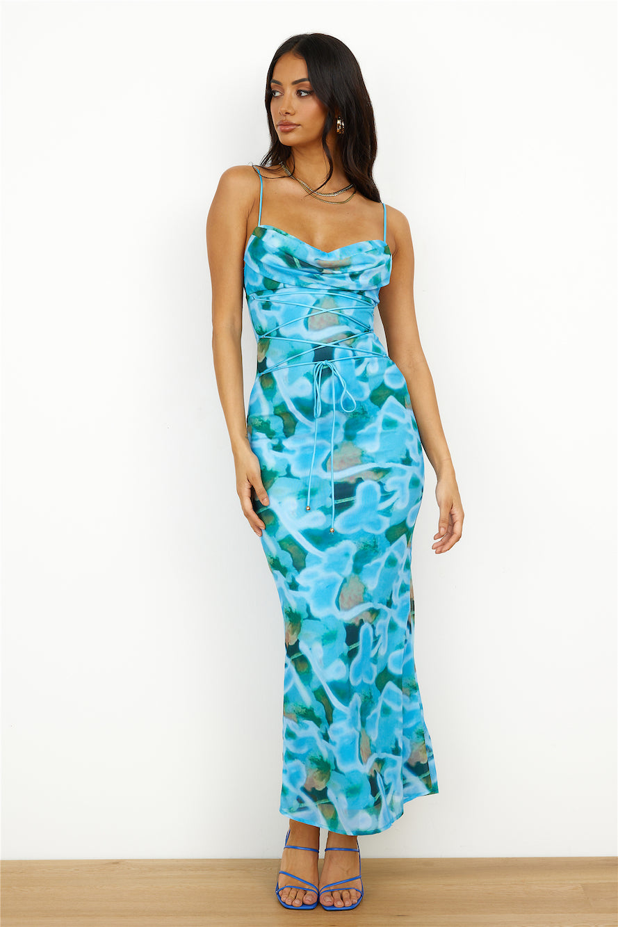 Vivid Colours Maxi Dress BlueCrush