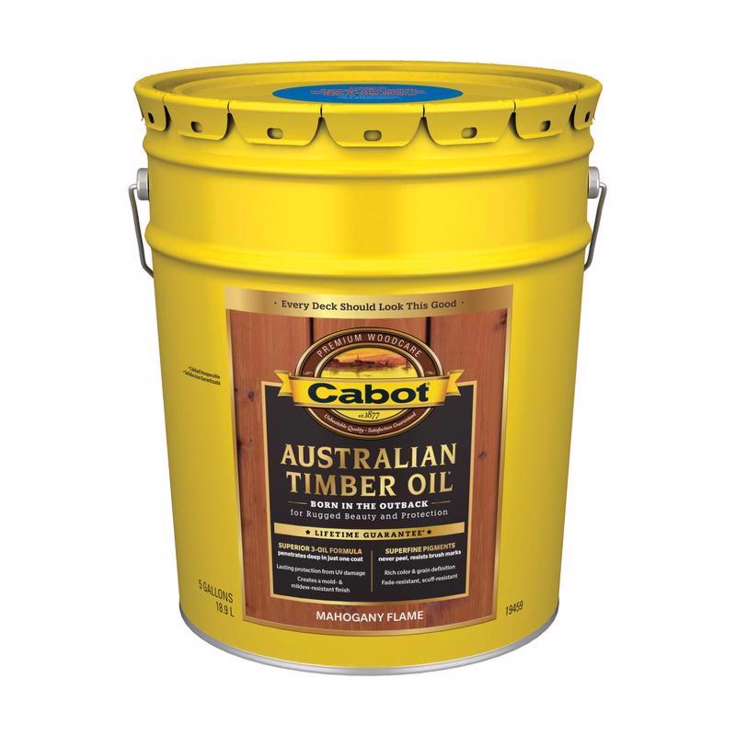 Cabot Australian Timber Oil Low VOC Transparent Mahogany Flame Australian Timber Oil 5 gal