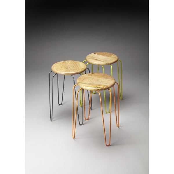 Stackable Iron Colored Stools - 19