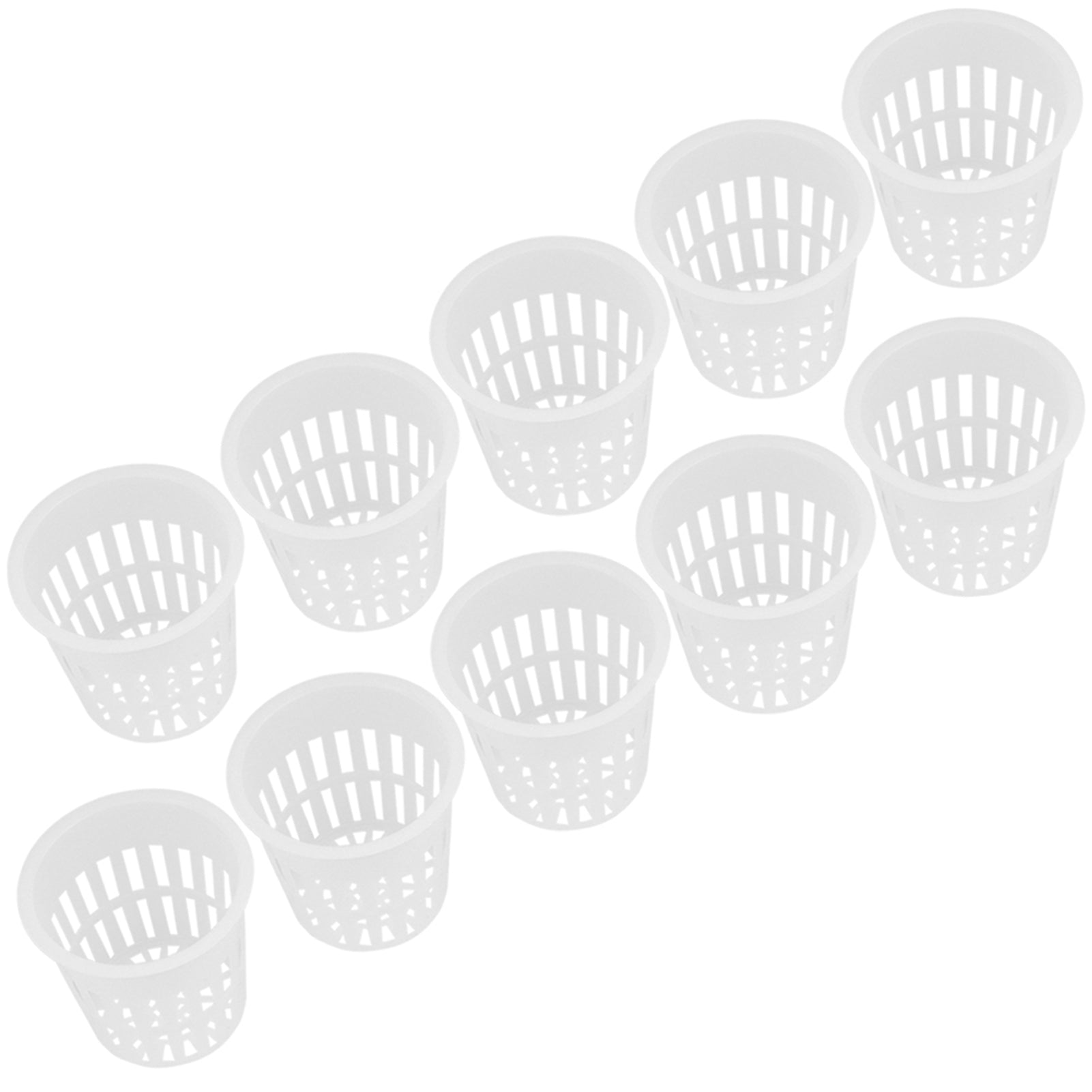 10 Pcs Hydroponic Basket， Hydroponic Pots， Plastic Black/White Plant Growing Flower Growing For Balcony For Garden