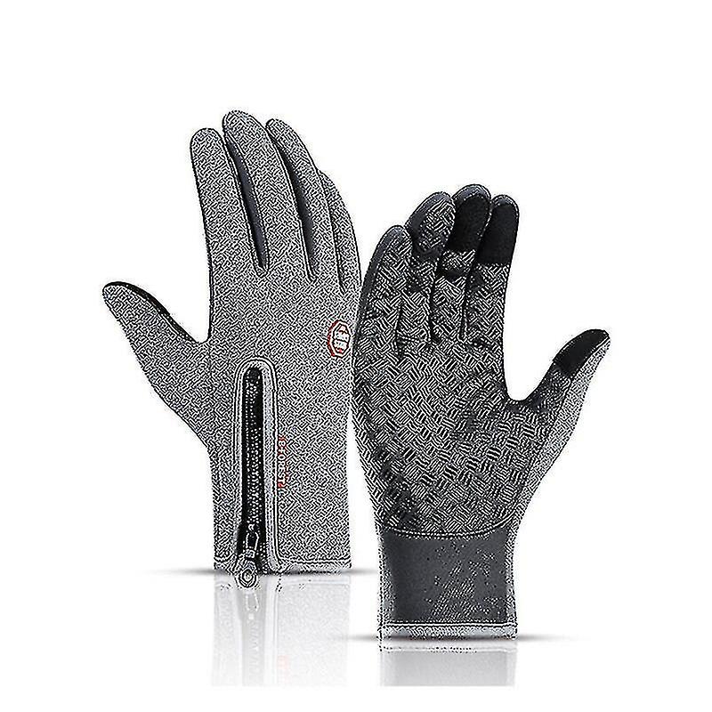 2021 Winter Gloves For Men Non-slip Touchscreen Plus Velvet Warm Cold Gloves Outdoor Windproof Cycli