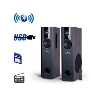 BEFREE SOUND 2.1-Channel Home Theater Bluetooth Powered Double Tower Speakers in Black 98595512M