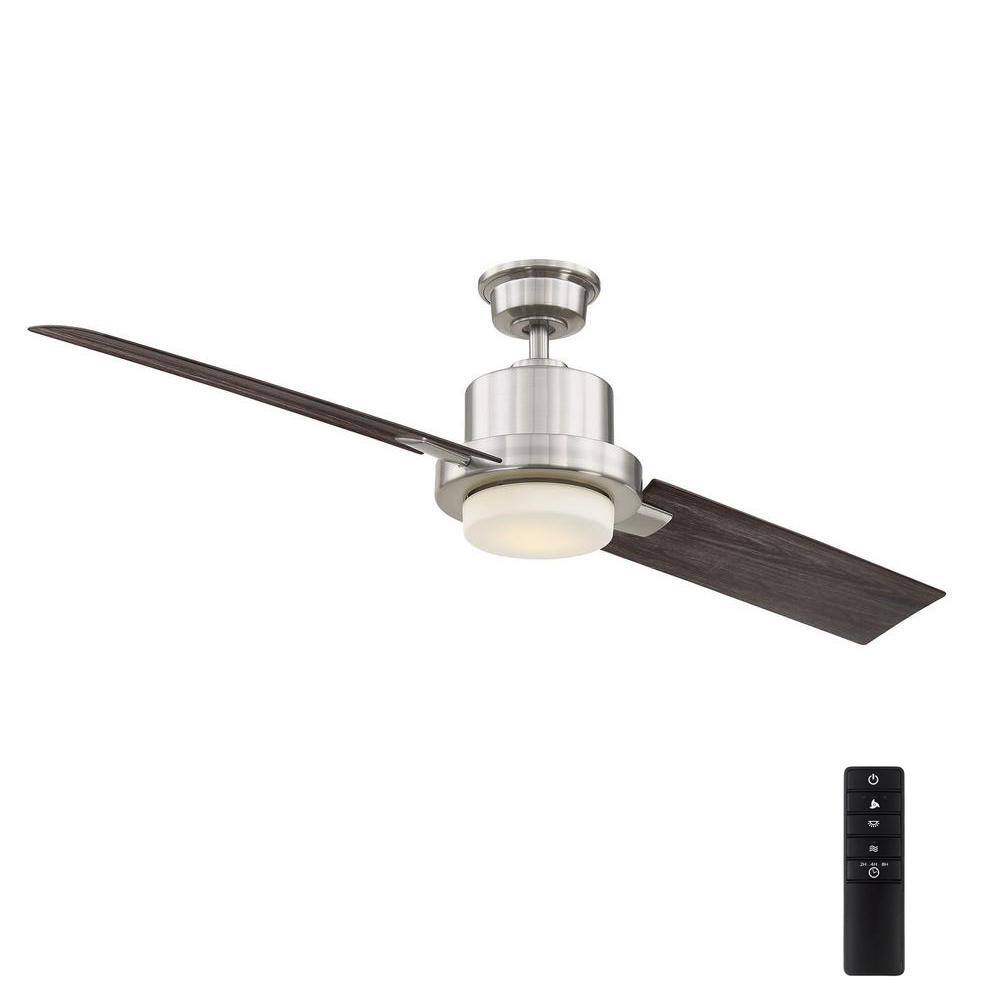 Home Decorators Collection Radley 60 in. LED Brushed Nickel Ceiling Fan with Light AM690-BN