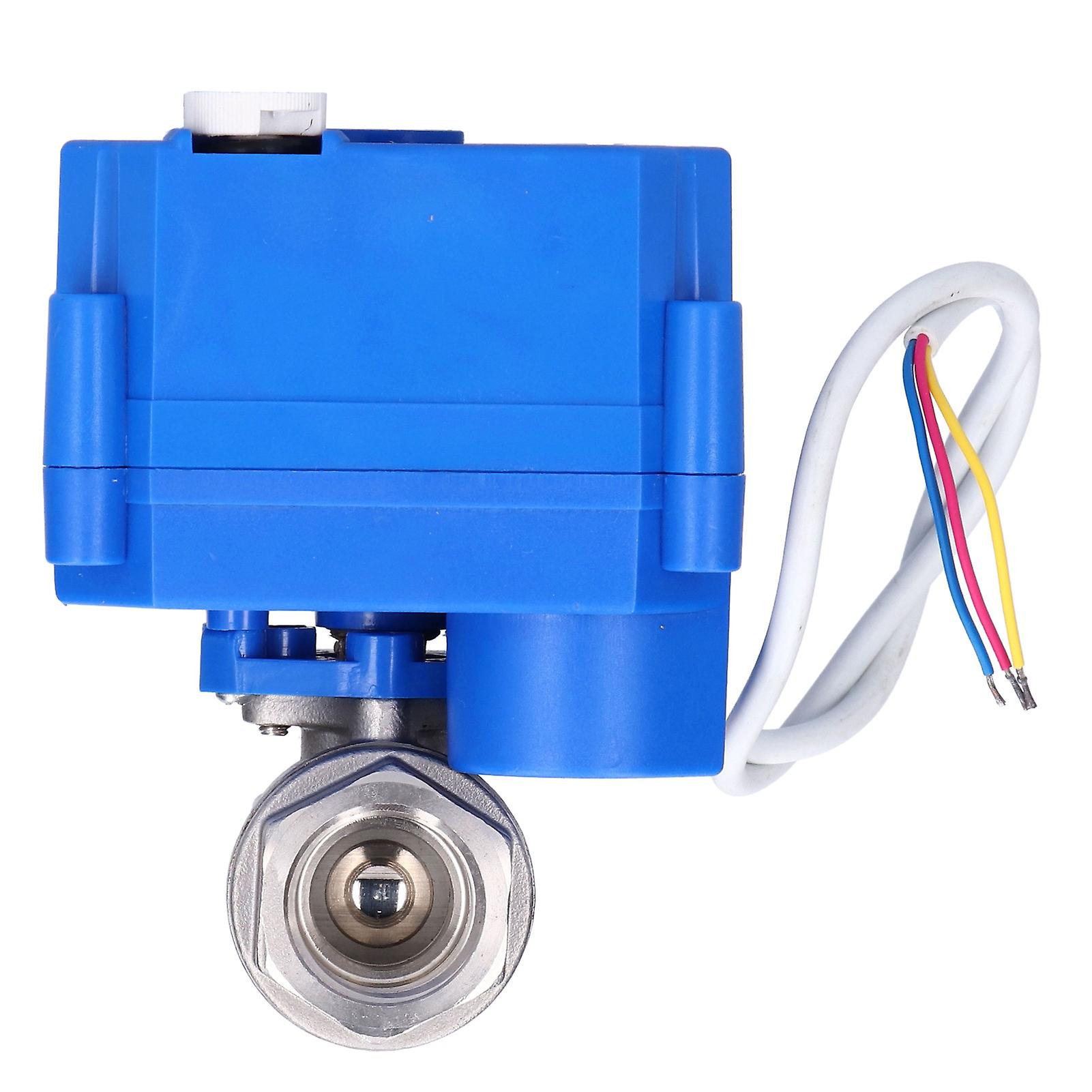 Motorized Ball Valve Stainless Steel Straight Through Mini Hydraulic Fitting Dn15 Dc12v