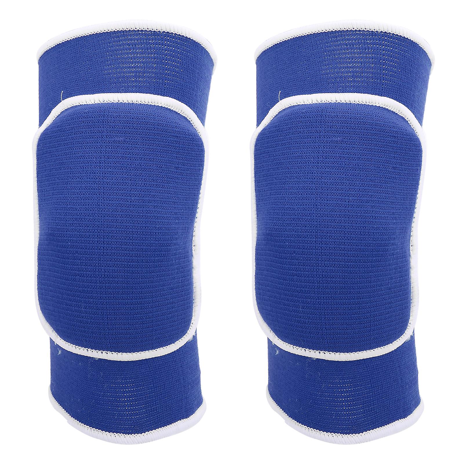 1 Pair Protective Knee Pads Thicken Sponge Brace Knee Guards For Dance Yoga Multi Sportsblue