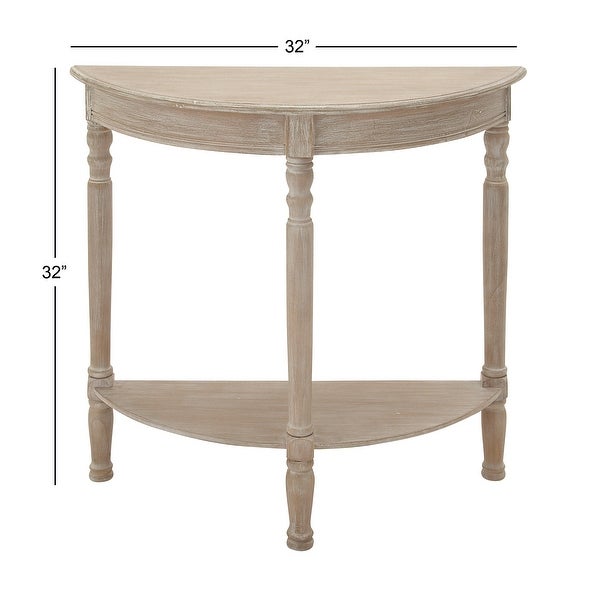 Light Brown Pine Traditional Console Table 32 x 32 x 12 - 32 x 12 x 32