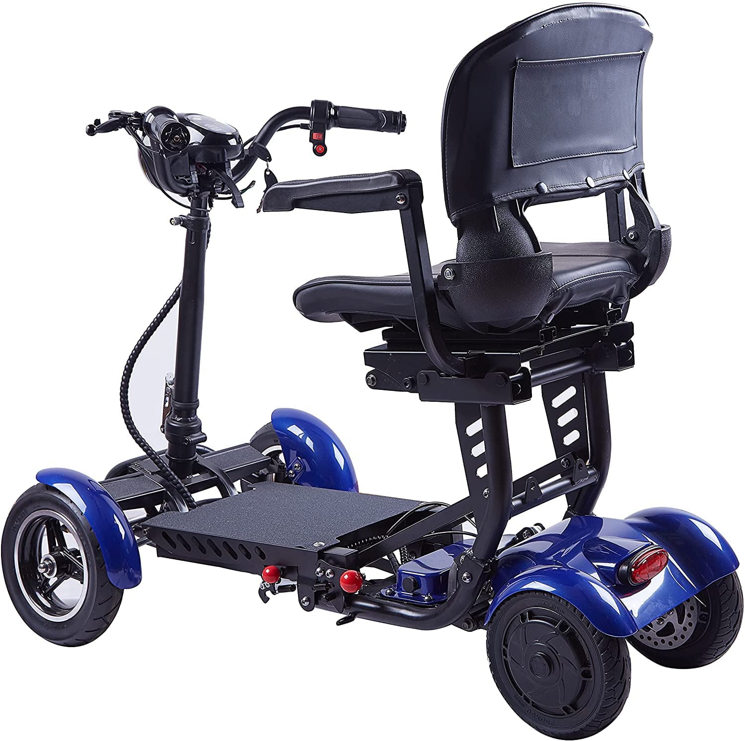 Culver Mobility - LYNX - Foldable 4 Wheel Mobility Scooter for Seniors Battery Powered Weight Capacity 300 lbs - BLUE