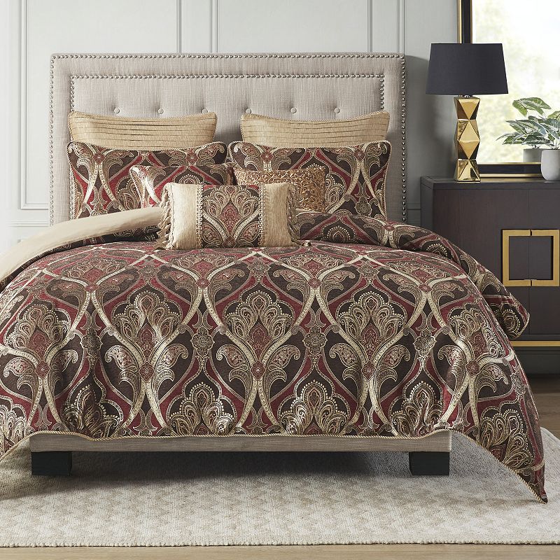 Madison Park Signature Royale Oversized and Overfilled Jacquard Comforter Set with Throw Pillows