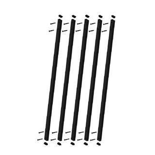 Pegatha 32-14 in. x 1 in. Black Aluminum Face Mount Deck Railing Baluster (5-Pack) 50050006