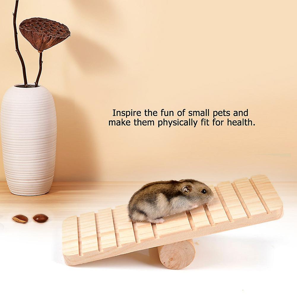 Small Pet Wooden Seesaw Bridge Toy Hamster Mouse Gerbil Chinchilla