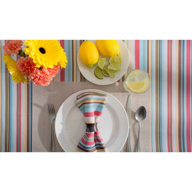 Summer Stripe Outdoor Tablecloth Design Imports