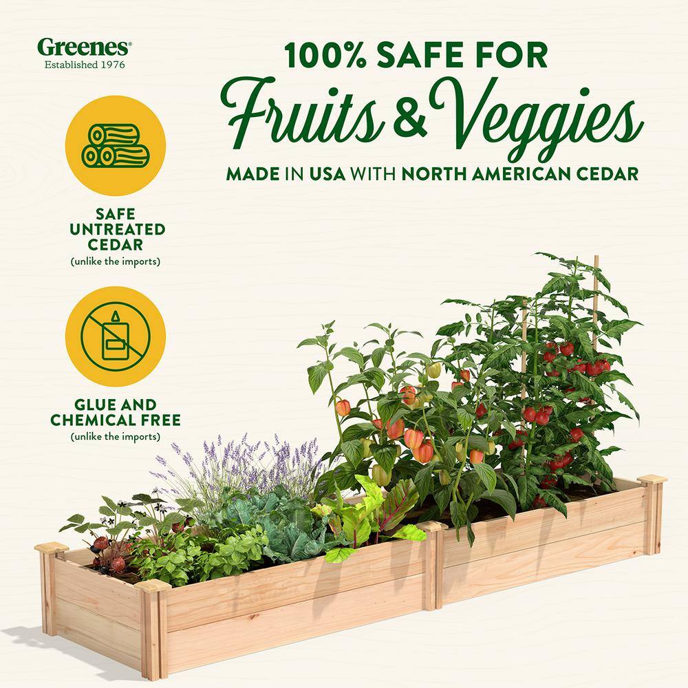 Greenes Fence 2 ft. x 8 ft. x 11 in. Premium Cedar Raised Garden Bed RC249612P